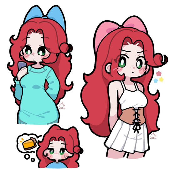 Stylized character sheet